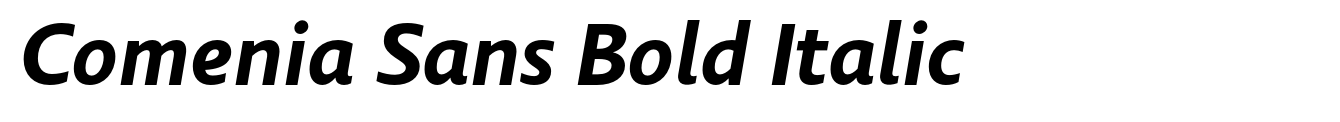 Comenia Sans Bold Italic